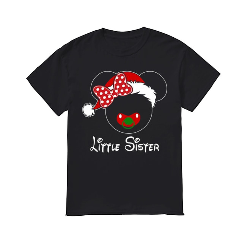 Minnie Santa Claus Little Sister Family Christmas Toddler Shirt